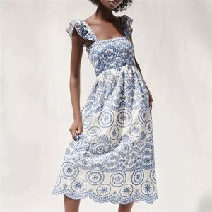 Boho Inspired , summer EYELET EMBROIDERED DRESS